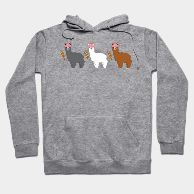 Pink Hair Alpacas I Hoodie by littleoddforest